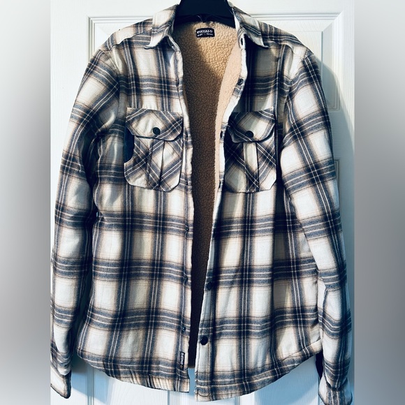 Buffalo David Bitton Women’s Fleece-Lined Plaid Button-Up Shacket - Size M - Picture 1 of 5